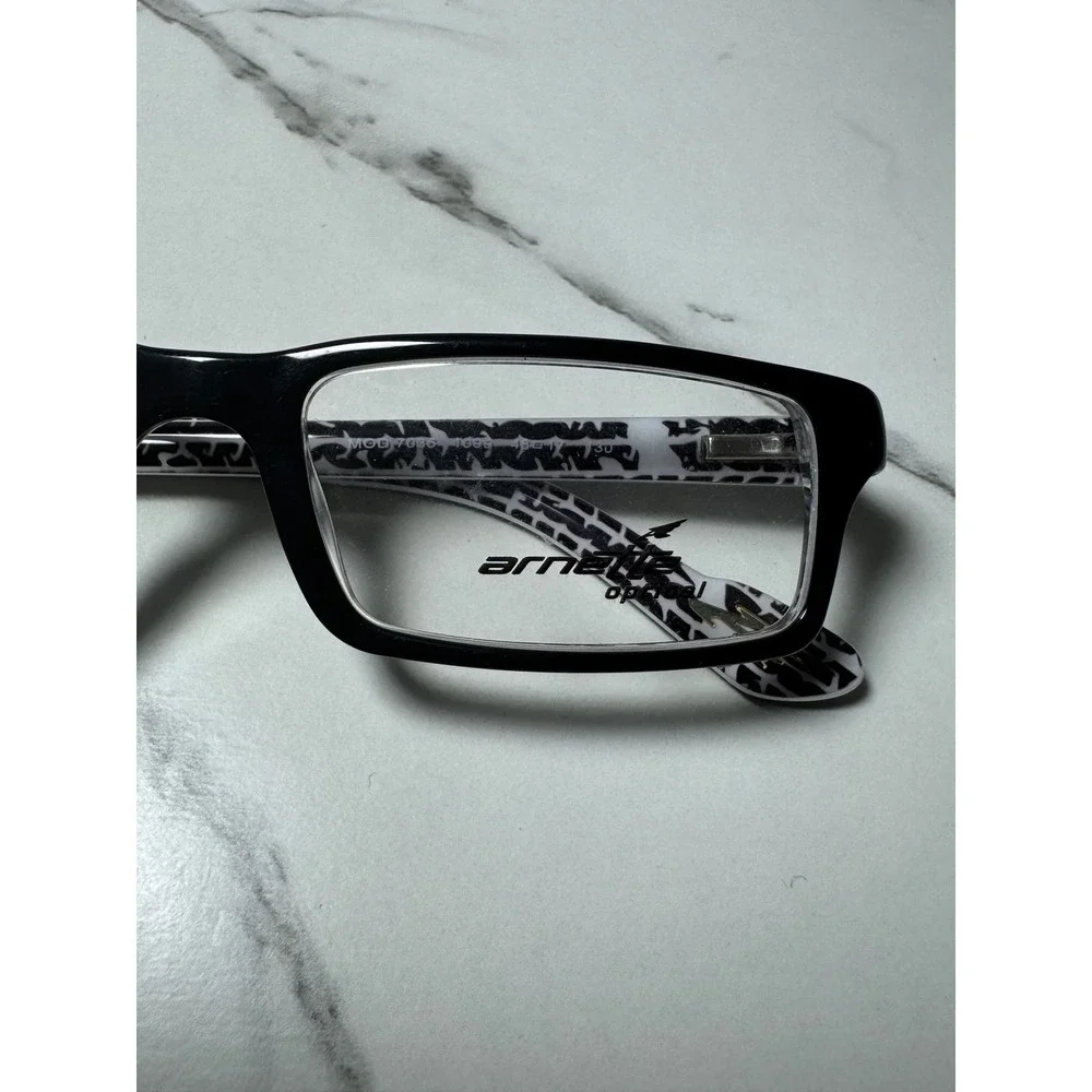 Arnette MOD 7036 1099 Black Rectangular Eyeglasses Tire Tread Pattern 48-17-130